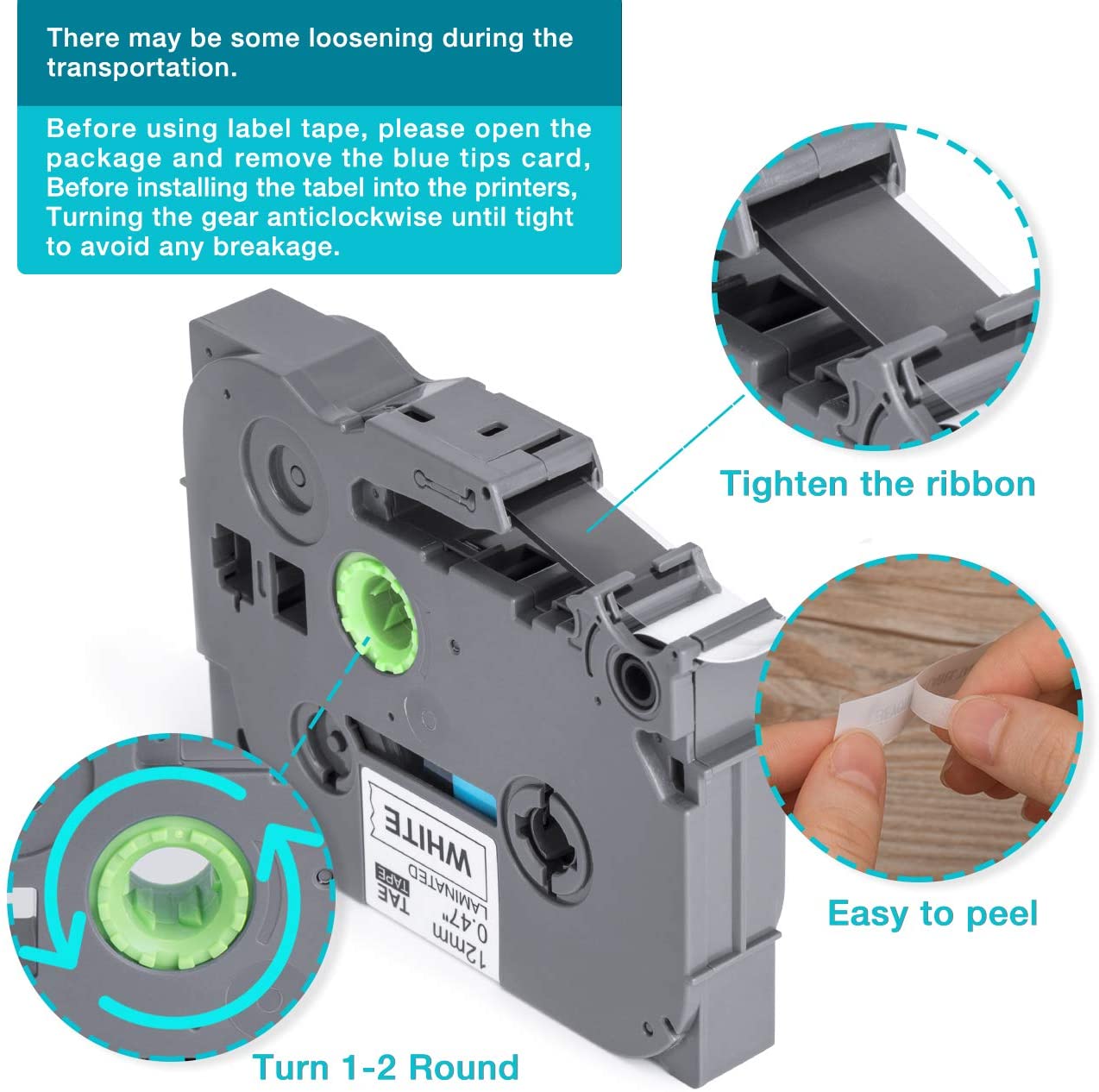 P Touch Label Maker Tape Compatible for Brother PTouch PTD210 PTD200