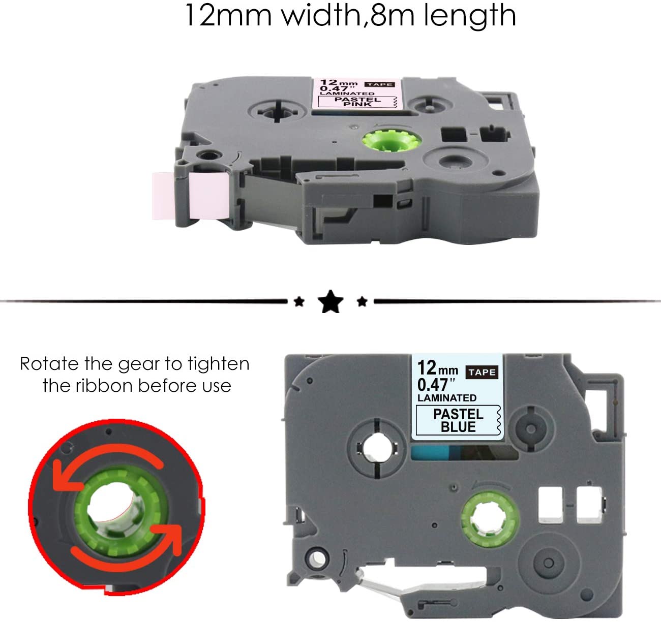 Compatible Label Tape Replacement for Brother P Touch TZe231 435 TZe